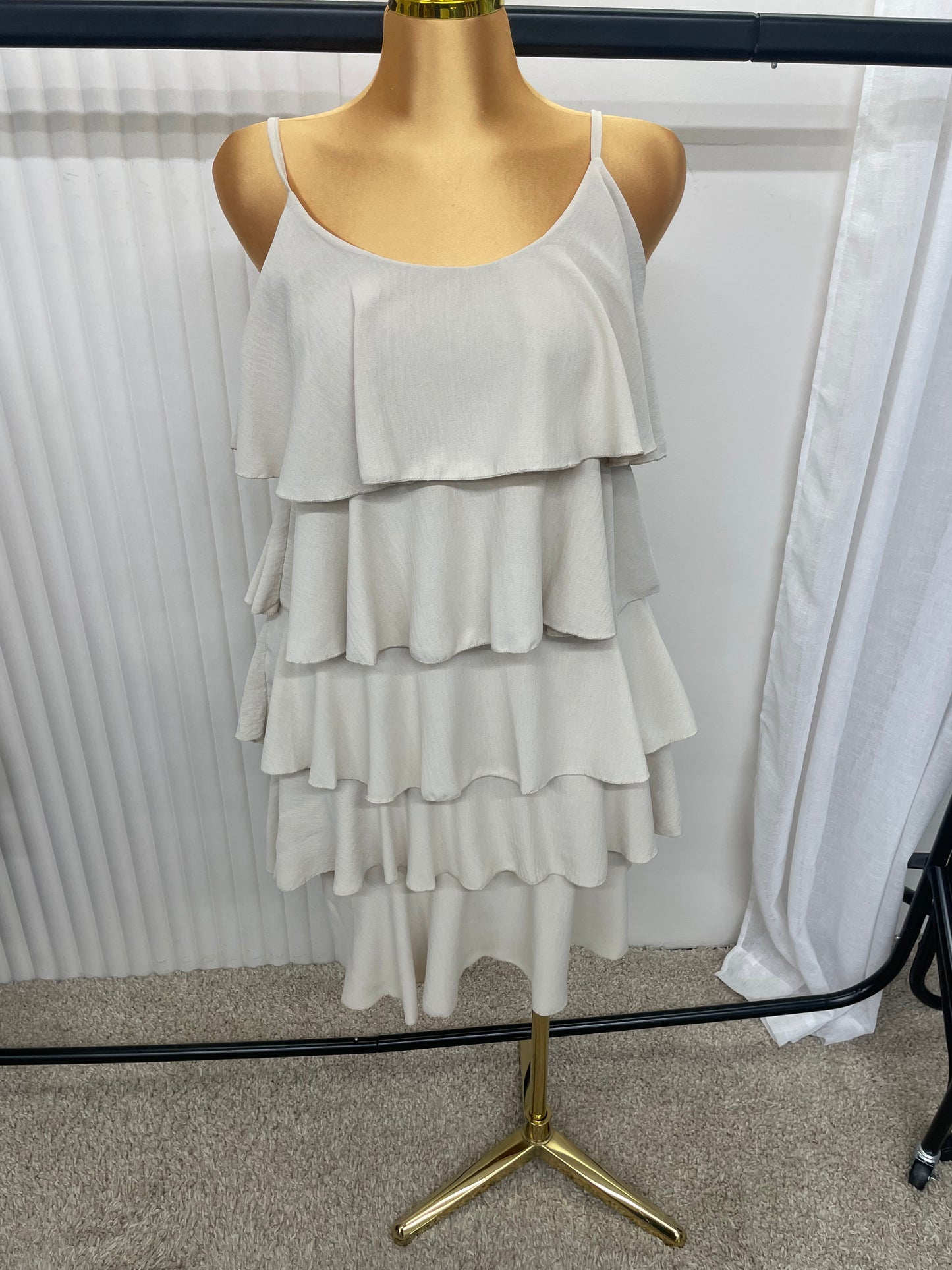 Tiered Frill Cami Midi Dress - One size UK8-16