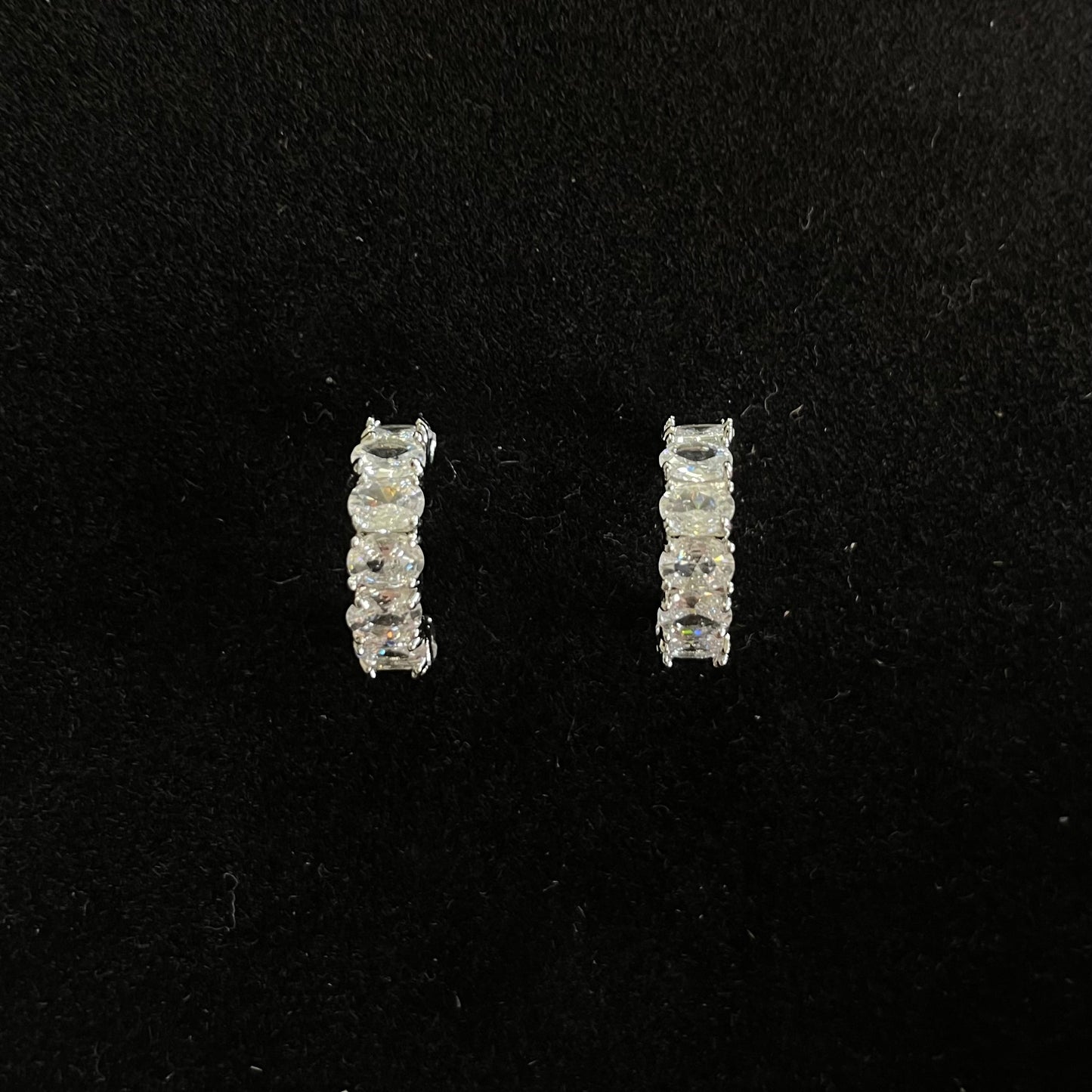 Pavé Crystal Huggie Hoop Earrings