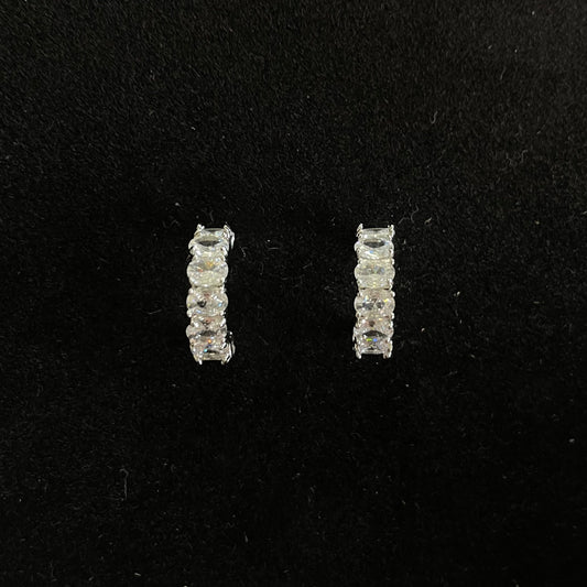 Pavé Crystal Huggie Hoop Earrings