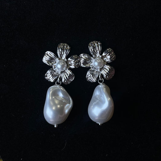 Pearl Bloom Statement Earrings