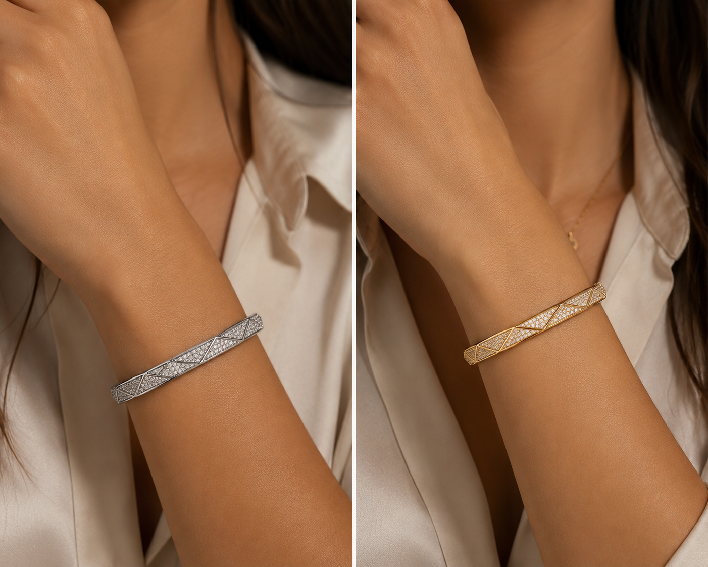 Prism Pavé Diamanté Bangle