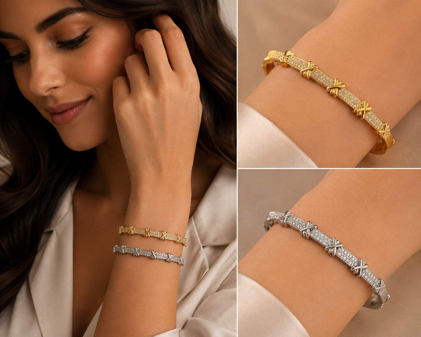 X-Cross Crystal Bracelet