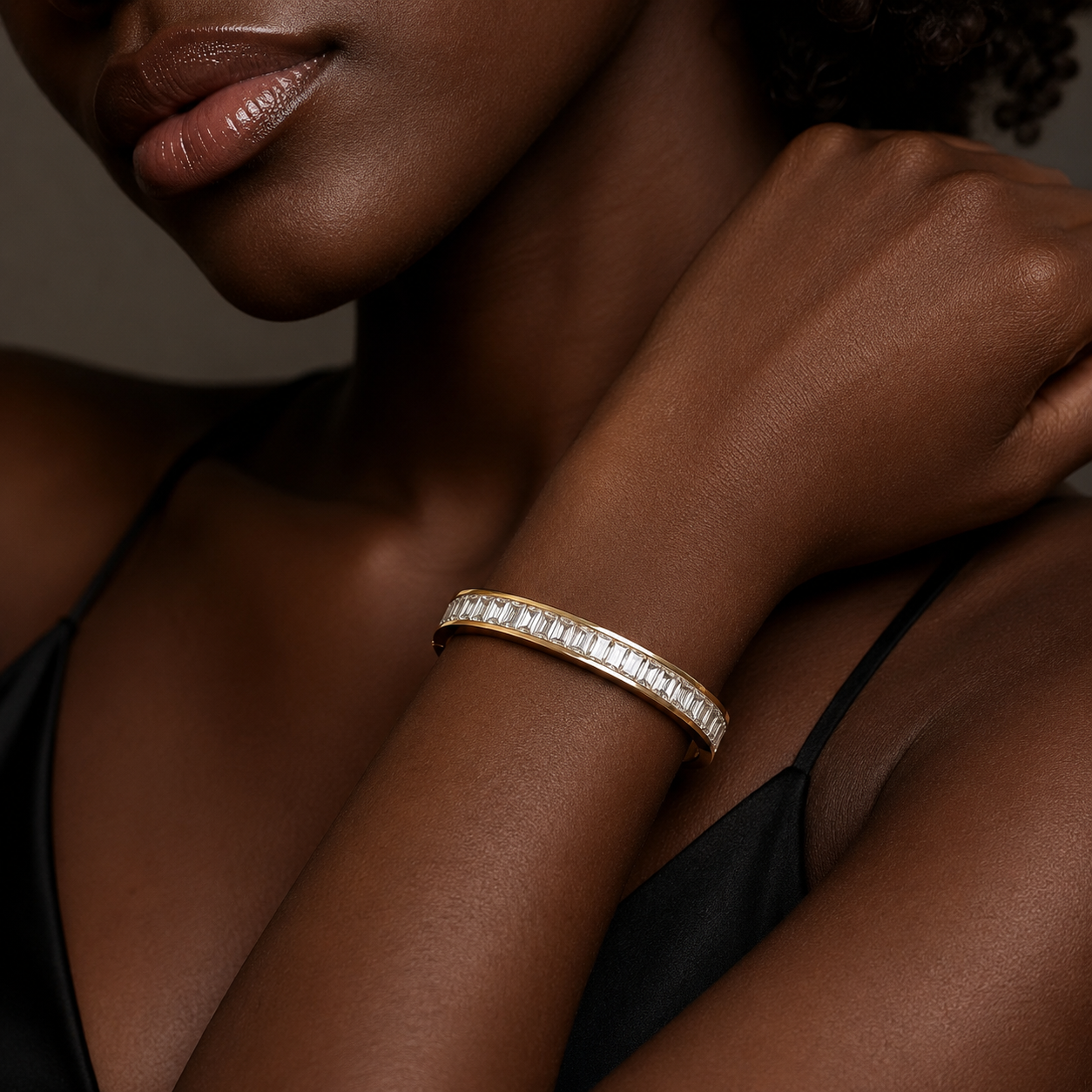 Radiant Elegance Baguette Bangle
