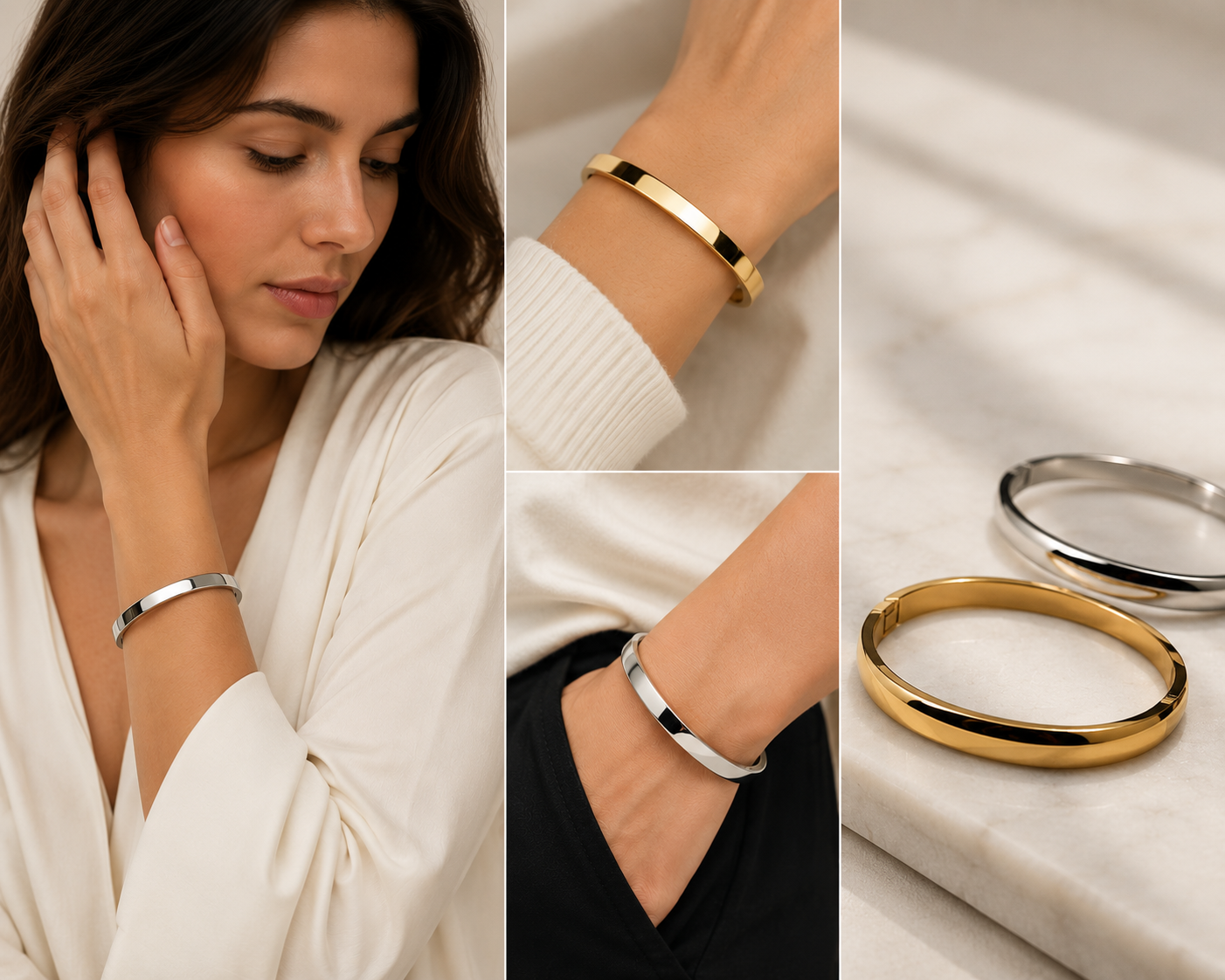 Modern Polished Cuff Bracelet