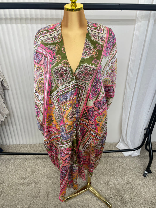Paisley Print Kaftan - One size up to UK16