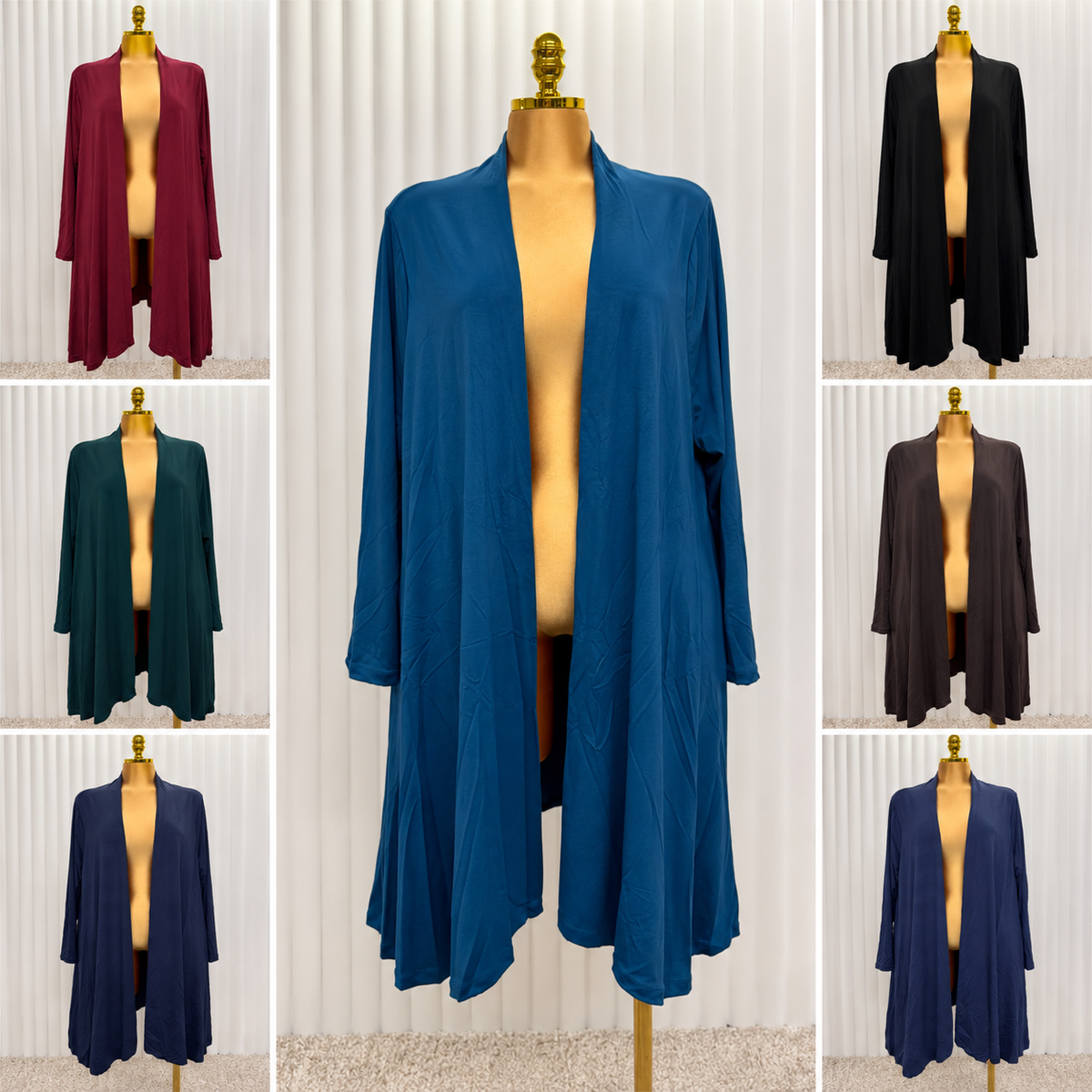 Long Open Front Cardigan - One size UK10-22 THICC FASHIONS PLUS SIZE CURVE